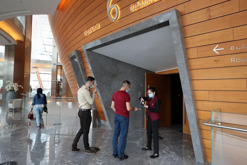 Dubai, United Arab Emirates - Reporter: Razmig Bedirian. Dubai Opera is back in action after three months off due to the pandemic. One of its first shows is the Um Kulthum hologram performance. Friday, August 7th, 2020. Dubai. Chris Whiteoak / The National