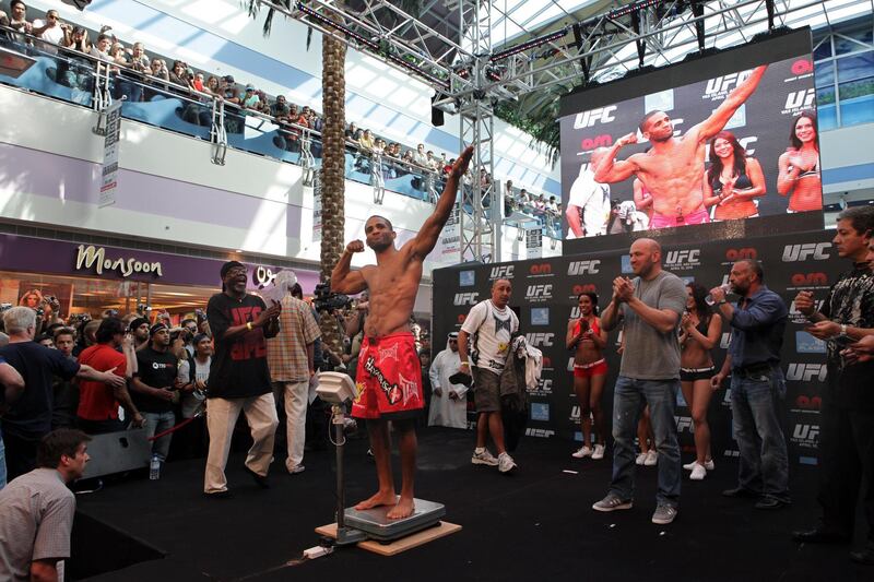 United Arab Emirates - Abu Dhabi - April 09 - 2010 : UFC fighter Brad Blackburn during the official Weigh In at Marina Mall. ( Jaime Puebla / The National )