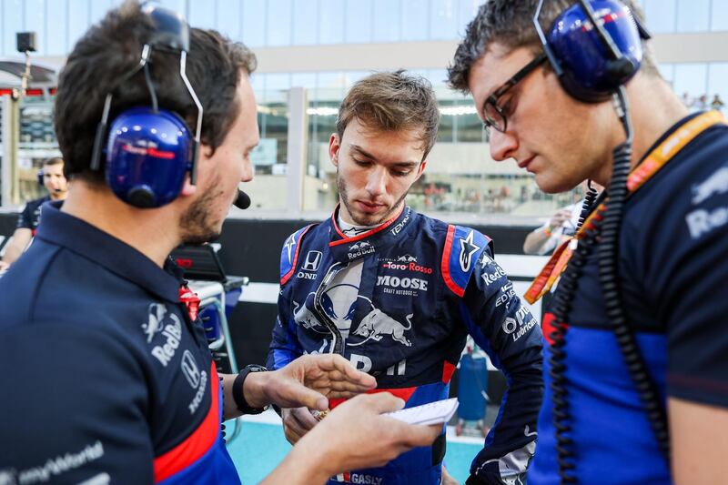 Pierre Gasly of Scuderia Toro Rosso at Yas Marina Circuit. Getty