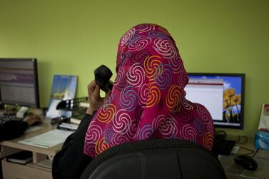 The 800-4673 helpline is available in Arabic and English. Razan Alzayani / The National