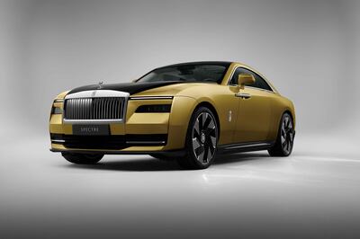 The Rolls-Royce Spectre carries the signatures of the British luxury car manufacturer while being electric. Photo: Rolls-Royce