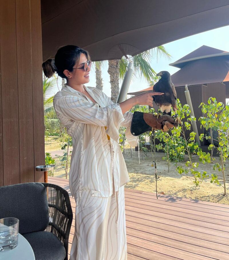 Chopra at Bulgari Resort Dubai. Photo: Instagram / priyankachopra