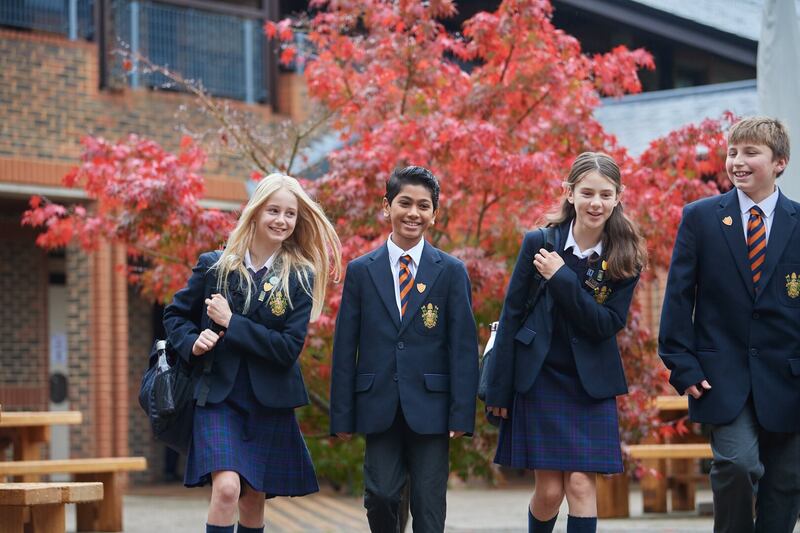 Pupils at LVS Ascot, a day and boarding school in Berkshire, southern England. Photo: LVS Ascot