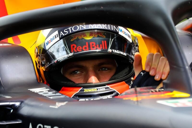 epa06670633 Dutch Formula One driver Max Verstappen of Aston Martin Red Bull Racing arrives at the starting grid ahead of the Chinese Formula One Grand Prix at the Shanghai International circuit in Shanghai, China, 15 April 2018.  EPA/DIEGO AZUBEL