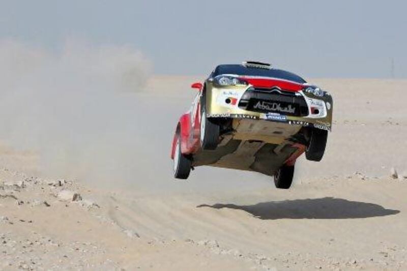 Sheikh Khalid Al Qassimi sits in second place after the first day of Qatar Rally. The final six stages of the opening round of the Middle East Rally Championship (Merc) will be held Saturday.