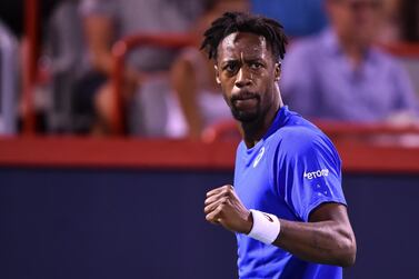 MONTREAL, QC - AUGUST 05: Gael Monfils of France reacts after scoring a point against Peter Polansky of Canada during day 4 of the Rogers Cup at IGA Stadium on August 5, 2019 in Montreal, Quebec, Canada. (Photo by Minas Panagiotakis/Getty Images)