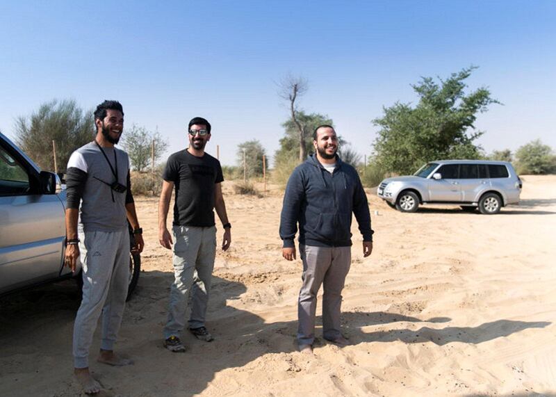 DUBAI, UNITED ARAB EMIRATES. 2 DECEMBER 2019. 
Bashar Saad, Iraqi, right, heads out, with UAE Pajero club, to Al Qudra lake on UAE’s National day.
(Photo: Reem Mohammed/The National)

Reporter:
Section: