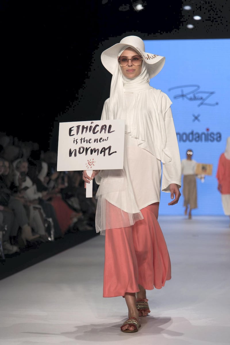 Modestwear with a message from Rabia Z at Istanbul Modest Fashion Week