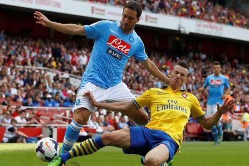 Napoli's Argentine striker Gonzalo Higuain.