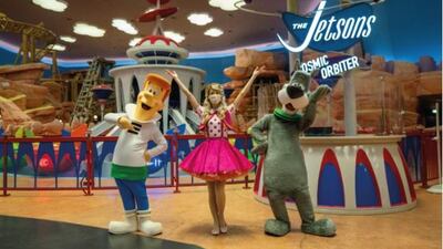 Children's cartoon favourites including The Jetsons and Scooby Doo and Shaggy will be at Warner Bros World in Abu Dhabi for spring break. Courtesy Warner Bros