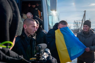 Ukraine President Volodymyr Zelenskyy says 207 Ukrainian soldiers and civilians were returned. AP