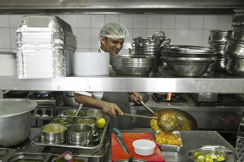 Kumar Tamang of El Dorado restaurant in Abu Dhabi, one of the small restaurants to be helped by the Salamat Zadna initiative. Mona Al Marzooqi / The National