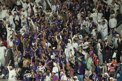 Soccer Football - Club World Cup - Quarter Final - Esperance Sportive de Tunis v Al Ain - Hazza bin Zayed Stadium, Al Ain, United Arab Emirates - December 15, 2018  Al-Ain fans celebrate    REUTERS/Ahmed Jadallah