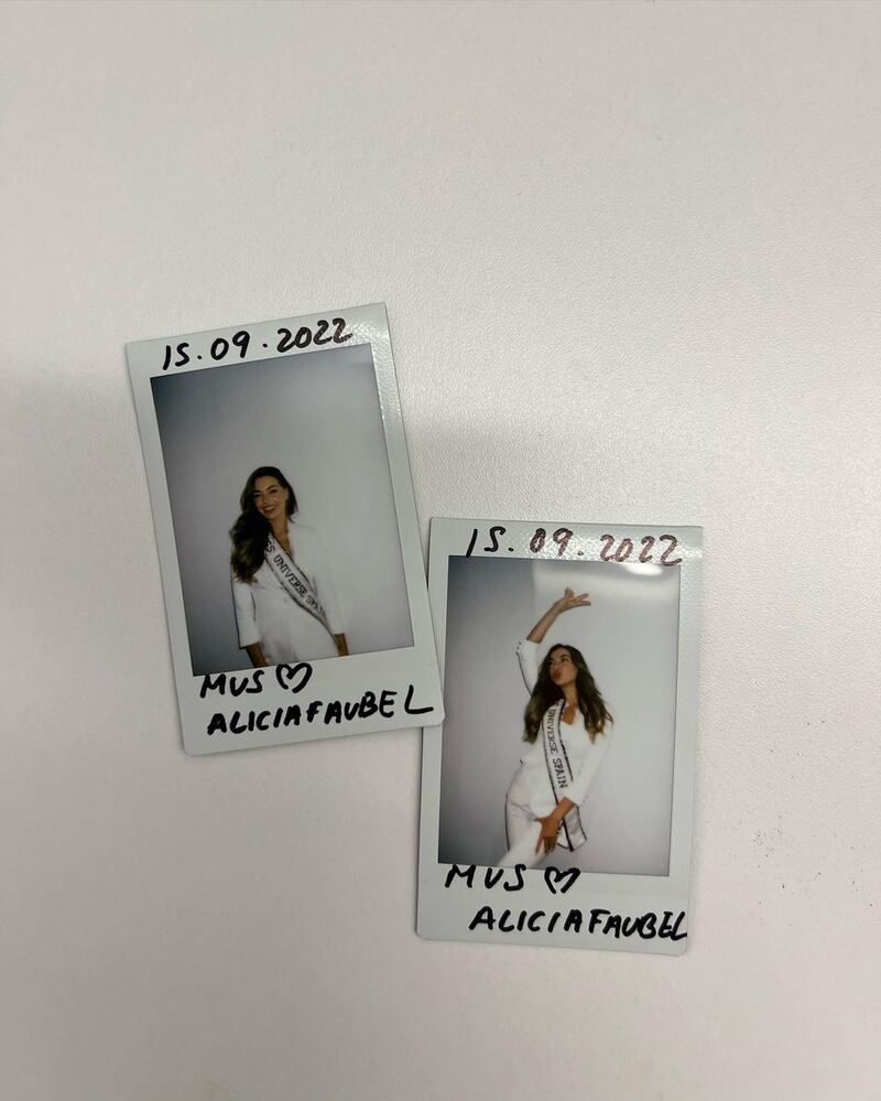 Polaroids of Faubel after she won the competition. Photo: alicia.faubel / Instagram
