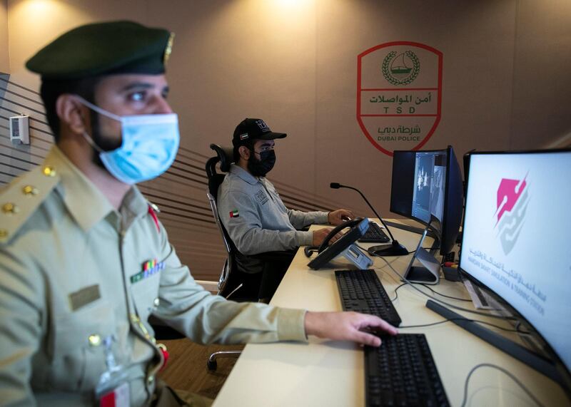 DUBAI, UNITED ARAB EMIRATES. 15 NOVEMBER 2020. 
Hamdan Smart Station for Simulation and Training. The training facility of the Transport Security Department in Dubai aims to enhance security efforts and increase the readiness of security and law enforcement personnel. Equipped with the latest tools, the station utilises virtual reality and simulation technologies to provide comprehensive scenario-based emergency training.


(Photo: Reem Mohammed/The National)

Reporter:
Section: