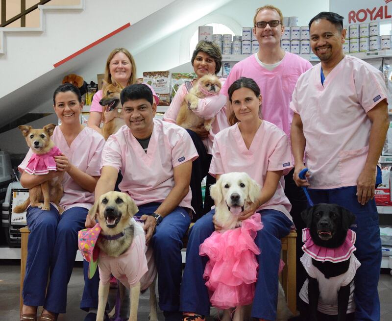 The British Veterinary Hospital October-Pink campaign reminds dog owners that early detection is key. Courtesy British Veterinary Hospital