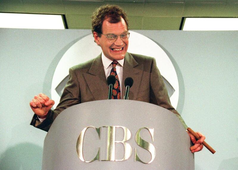 David Letterman announces his new contract with CBS television for his new show The Late Show with David Letterman, in New York in 1982. AP