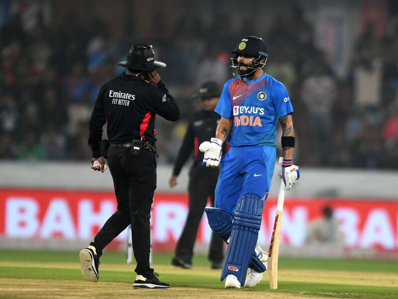 Virat Kohli was on the edge throughout the match on Friday. AFP