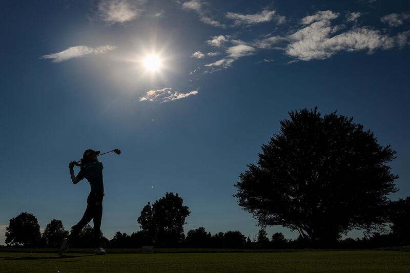 French golfer Celine Boutier on the 15th tee during the final round of the LPGA Drive On Championship at Inverness Club  in Toledo, Ohio, on Wednesday, August 2. AFP