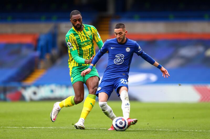 Hakim Ziyech – 5. Overplayed a pass to Pulisic but wasn’t afforded much more time to grow into the game, the Moroccan making way in a tactical switch following Silva’s dismissal. EPA