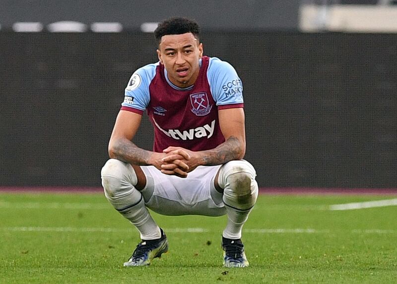 West Ham United's Jesse Lingard after the draw against Arsenal. Reuters