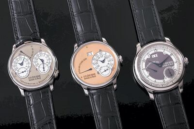 FP Journe watches are making their mark as investment pieces. Photo: Christie's 