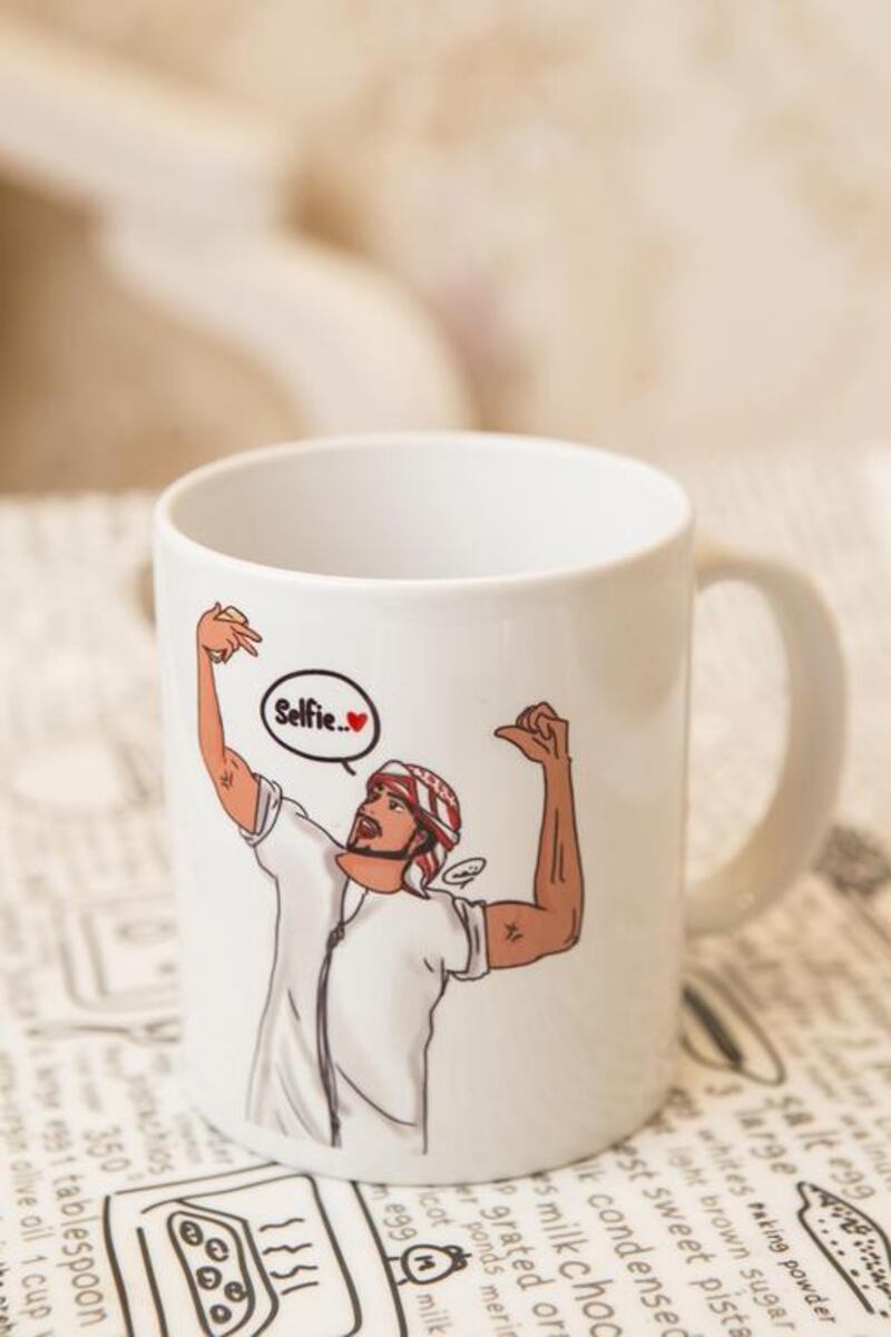 A coffee cup from the Patatello cafe in Fujairah. Antonie Robertson / The National