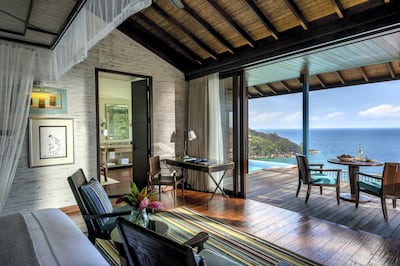 An ocean view at Four Seasons Resort Seychelles.