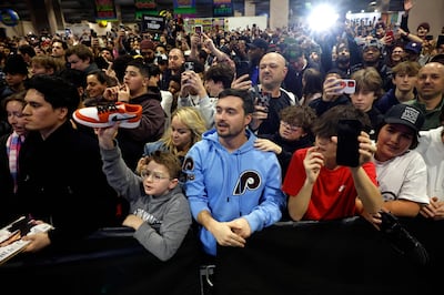 Sneaker Con attendees in Philadelphia both cheered and booed the former US president. AFP