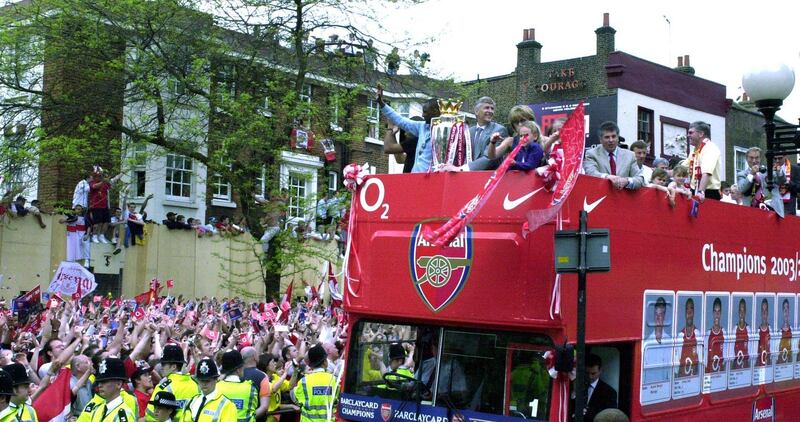 The 2003-04 season saw Arsenal go unbeaten all year on their way to winning the Premier League. Martin Hayhow / AFP Photo
