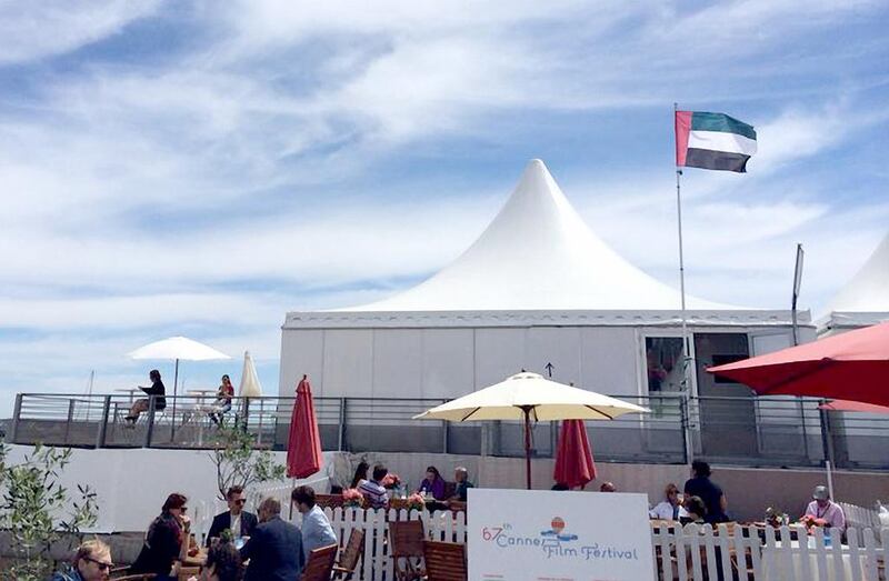 The UAE pavillion at the Cannes Film Festival. Courtesy Abu Dhabi Film Festival