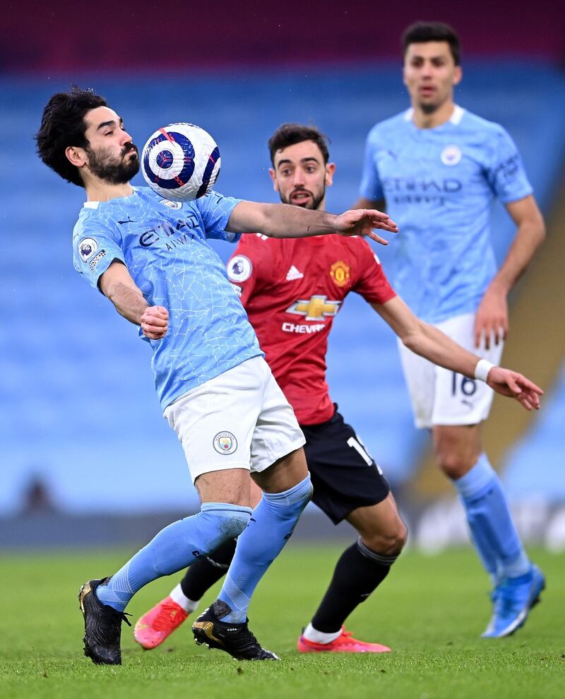 Ilkay Gundogan - 6: The German has been sublime during City’s record-breaking run and he was silky and purposeful in midfield again here. A couple of strikes at goal made the keeper work but they never looked like adding to his impressive goals tally. EPA