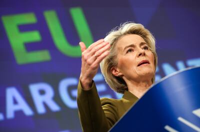 European Commission President Ursula von der Leyen has called on the younger generations to fix the mistake of Brexit.   EPA / OLIVIER HOSLET