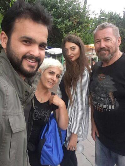 Actor Mike Mitchell, right, along with lead actress Rippi Hripsime Sargsyan, and other crew from the film. Courtesy Harun Sevimli. 
