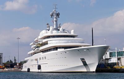 The 'Eclipse' superyacht, owned by Russian oligarch Roman Abramovich, has been relocated to avoid EU sanctions. Reuters