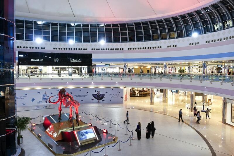 These woolly mammoth remains are a huge attraction at the Marina Mall in Abu Dhabi. Delores Johnson / The National