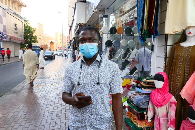 Fawaz Bello during the interview in Naif area in Deira Dubai during the evening on April 21, 2021. Pawan Singh / The National. Story by Sarwat Nasir