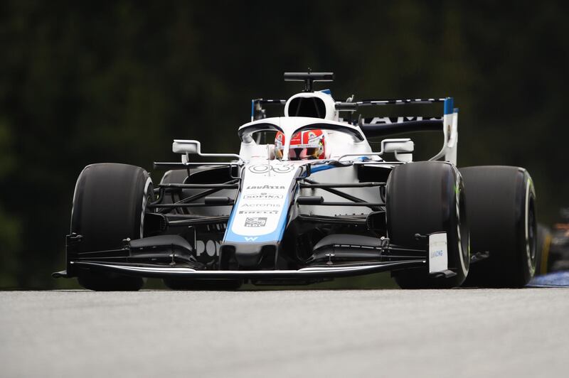 George Russell drives for Williams at the Red Bull Ring.Getty