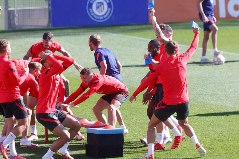 Atletico Madrid players at training. EPA