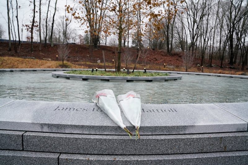 Flowers at the Sandy Hook Permanent Memorial. Reuters
