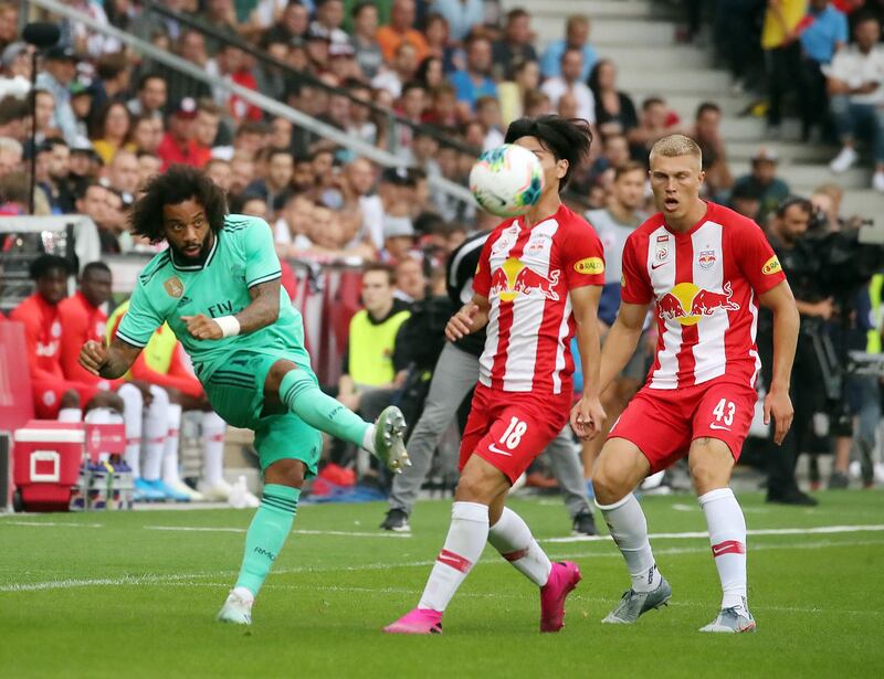 Marcelo gets a cross in for Madrid. AFP
