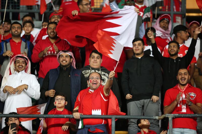 Bahrain fans attend the match. EPA