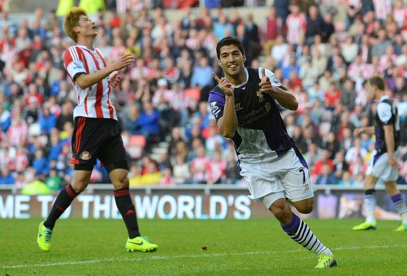 Luis Suarez has scored seven times in six appearances against Sunderland. Andrew Yates / AFP