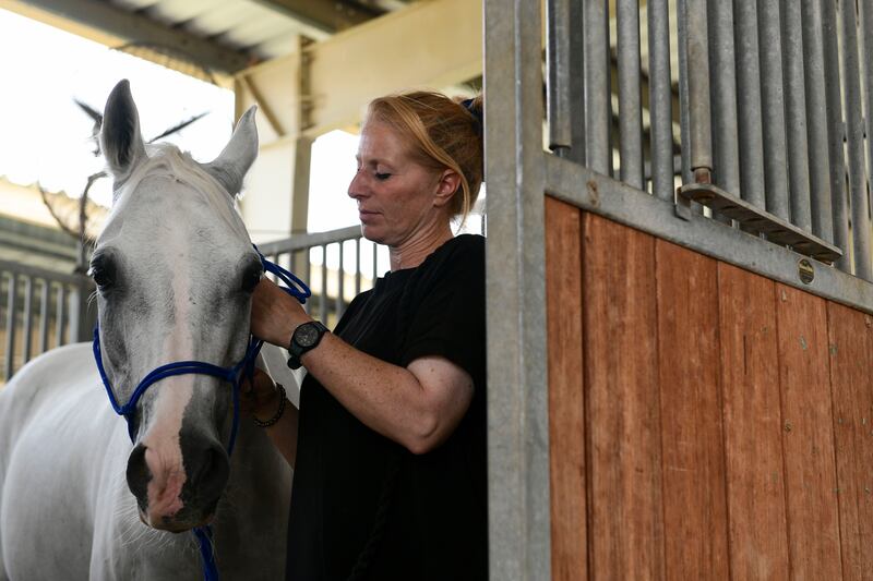 Ms Sayyed says she spends more than Dh120,000 a month homing and feeding the horses. Khushnum Bhandari / The National