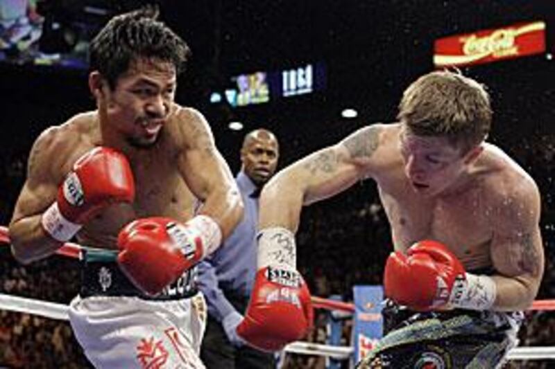 Pacquiao will be hoping to beat Miguel Cotto as he did against Ricky Hatton at the same venue in Las Vegas in May.