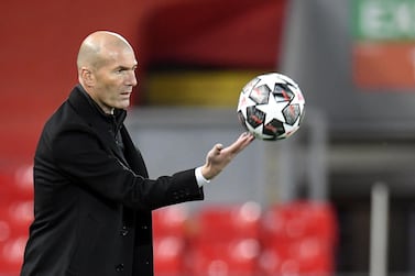 Real Madrid's head coach Zinedine Zidane. EPA