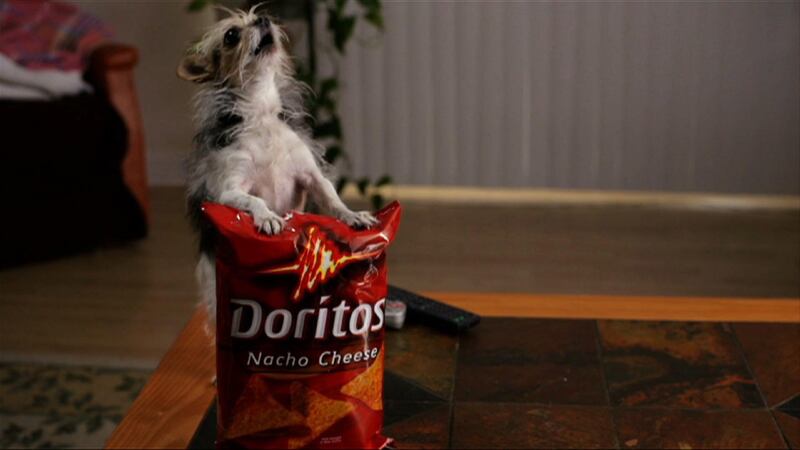 This undated screenshot provided by PepsiCo shows the Super Bowl advertisement for PepsiCo's Frito-Lay's Doritos. PepsiCo's"Crash the Super Bowl" ads are back for the seventh straight year. Two 30-second commercials made by consumers will make it on the air. Fans voted for one winner and Doritos chose the other.(AP Photo PepsiCo) *** Local Caption ***  Super Bowl-Advertising-PepsiCo.JPEG-05cd1.jpg