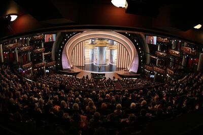 (FILES) In this file photo taken on February 24, 2008 General view of the 80th Annual Academy Awards held at the Kodak Theatre on February 24, 2008 in Hollywood, California during the 80th Annual Academy Awards at the Kodak Theater in Hollywood, California. The 93rd Oscars have been postponed by eight weeks to April 25 after the coronavirus pandemic shuttered movie theaters and wreaked havoc on Hollywood's release calendar, the Academy said June 15, 2020. / AFP / Gabriel BOUYS
