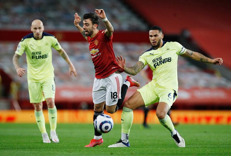 Jamaal Lascelles - 7: Martial got little change out of the Magpies captain who was a powerful presence at the back. Good effort from the big centre-half. Reuters