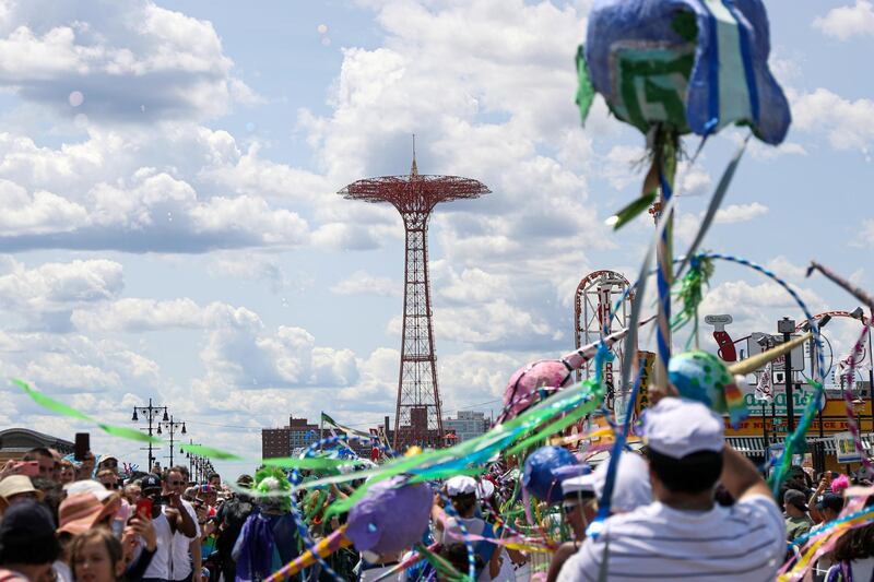 The Typhoon Tower is seen during the 37th Annual Mermaid Parade in the Coney Island section of Brooklyn in New York, U.S.  Reuters